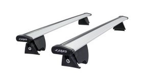 FARAD-Barre portatutto AERODYNAMIC SILVER in alluminio con kit BS 165-1 per Renault Clio 5 5 porte anno 2019> (con corrimano alto)