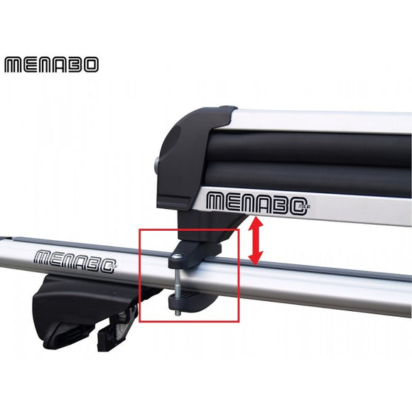 MENABO - Portasci e Snowboard Iceberg per barre portatutto+Kit fuori cava