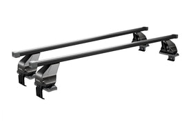 Barre portatutto Menabo Omega in acciaio zincato colore nero per KIA Ceed (CD) (No tetto in vetro / No glass sunroof) 5 porte anno dal 2018 in poi con tetto liscio