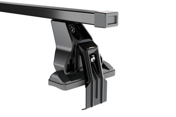 Barre portatutto Menabo Omega in acciaio zincato colore nero per FIAT Doblò Restyling  porte anno dal 2009 al 2010 con tetto liscio