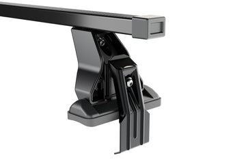 Barre portatutto Menabo Omega in acciaio zincato colore nero per TOYOTA Corolla (E120) Sedan 4 porte anno dal 2000 al 2017 con tetto liscio - 0
