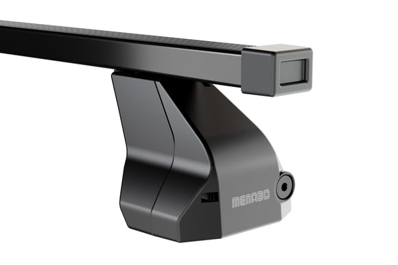 Barre portatutto Menabo Omega in acciaio zincato colore nero per FIAT Doblò Restyling  porte anno dal 2009 al 2010 con tetto liscio