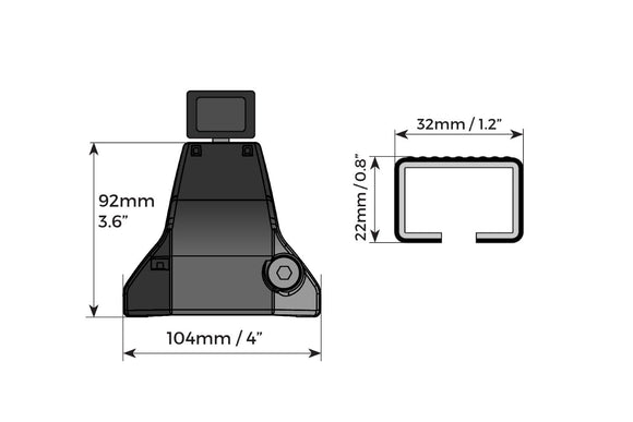 Barre portatutto Menabo Omega in acciaio zincato colore nero per FIAT Doblò Restyling  porte anno dal 2009 al 2010 con tetto liscio