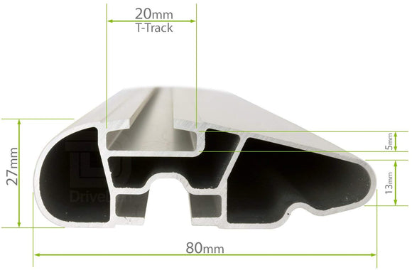 Barre portatutto Farad Aerodynamic Black made in Italy per V50 (con corrimano alto) 120 5
