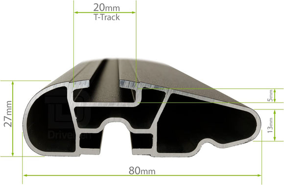 Barre portapacchi da abbinare al kit LuxHX1 - Mazda 6 5 porte anno 2003-2013 (con corrimano alto)