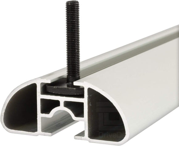 FARAD-Copia barre portatutto Aerodynamic silver lunghe 140 cm