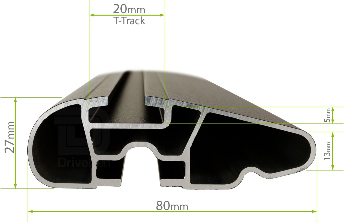FARAD-AERODYNAMIC BLACK Aluminium-Dachträger mit BS-Kit für Mazda CX 60 5 Türen Baujahr 2022&gt; (ohne Handlauf)
