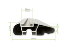 FARAD-Barre portatutto AERODYNAMIC SILVER in alluminio con kit BS per Peugeot 3008 5 porte anno 2023> (senza corrimano) (Copia)-4