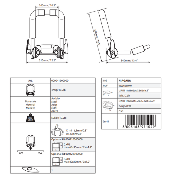 Porta Kayak Menabo Niagara