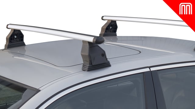 MENABO - TEMA roof bars with steel kit for Audi A1 (8XA) Sportback 5 doors year 12&gt;18 (without handrail)