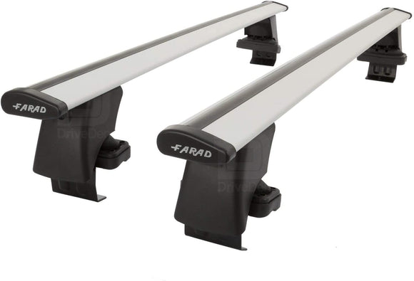 FARAD-Barre portatutto Aerodynamic Silver per Volkswagen Polo 2017> (senza corrimano)
