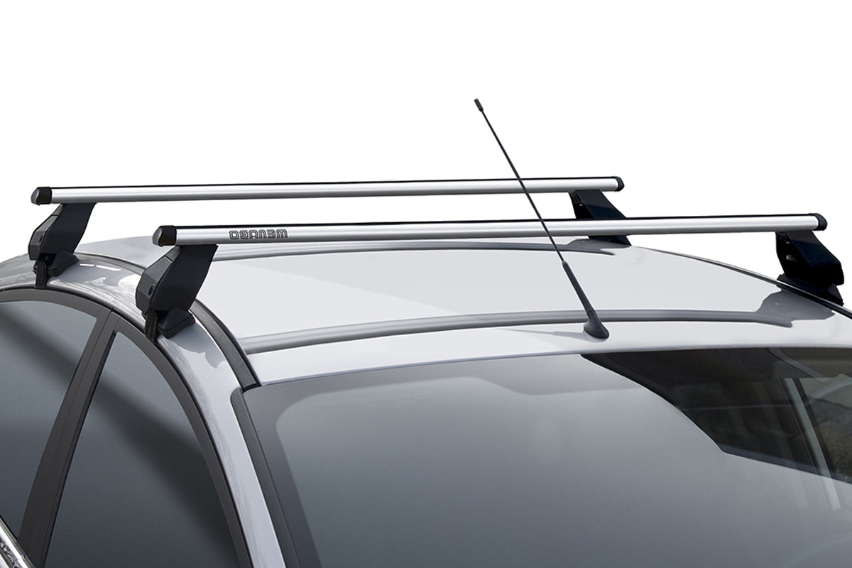 Portapacchi universale tema black Menabo per Volkswagen Caddy (2K) Life / Maxi Life / Panel 10>15 (senza corrimano)