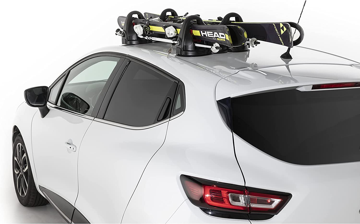 MENABO - Himalaya magnetic ski rack for 2 pairs of skis and 4 poles with anti-theft device