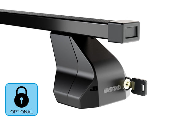 Barre portatutto Menabo Omega in acciaio zincato colore nero per TOYOTA Prius + 5 porte anno dal 2012 al 2015 con tetto liscio